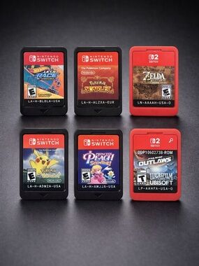 🎮 Nintendo Switch + Switch 2 Game Bundle (6) Zelda, Pokémon, Peach, Star Wars